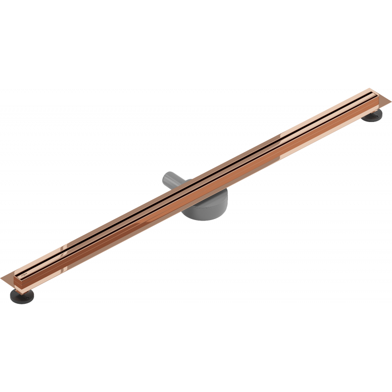 Mexen Flat 360° Slim линеен въртящ се отвод 110 см, розово злато - 1641110