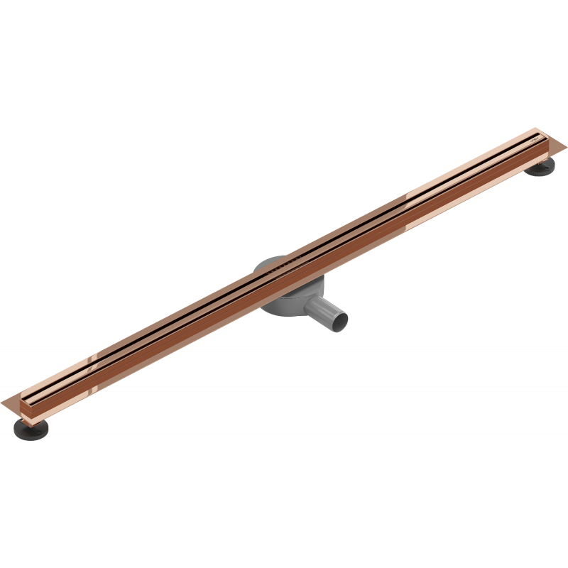 Mexen Flat 360° Slim линеен въртящ се отвод 110 см, розово злато - 1641110