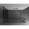 Mexen Kioto Walk-in душкабина 135 x 120 x 40 см, прозрачна, златна - 800-135-120-221-50-00-040