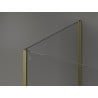 Mexen Kioto Walk-in душ панел 90 x 85 x 30 см, прозрачен, златен мат - 800-090-085-221-55-00-030