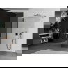 Mexen Kioto стена за душ кабина Walk-in 135 x 90 см, прозрачен, черен - 800-135-212-70-00-090