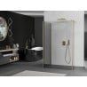 Mexen Kioto душ кабина Walk-in 135 x 90 x 40 см, прозрачен, златист сатен - 800-135-090-221-55-00-040