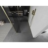 Mexen Kioto душ панел Walk-in 130 x 105 x 40 см, прозрачен, златисто четкан