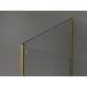 Mexen Kioto душ панел Walk-in 130 x 105 x 40 см, прозрачен, златисто четкан