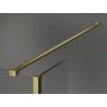 Mexen Kioto душ панел Walk-in 130 x 105 x 40 см, прозрачен, златисто четкан