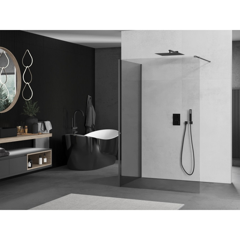 Mexen Kioto душ стена Walk-in 100 x 75 см, прозрачна, gun metal - 800-100-212-95-00-075