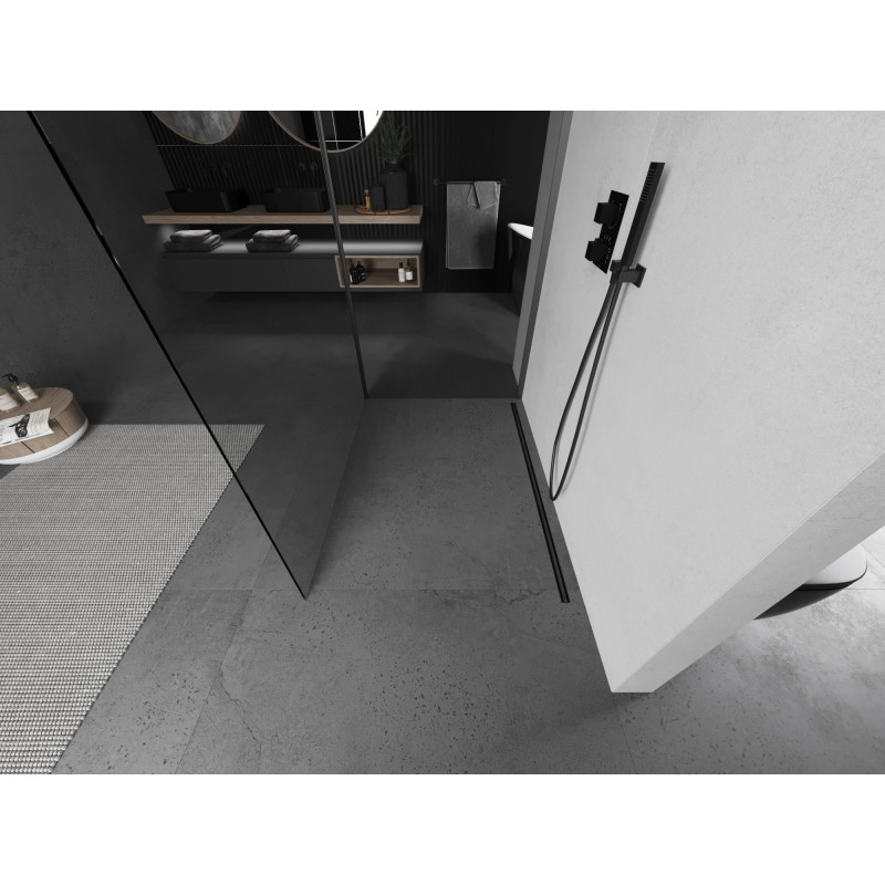 Mexen Kioto душ стена Walk-in 100 x 75 см, прозрачна, gun metal - 800-100-212-95-00-075