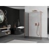 Mexen Kioto стена за душ 125 x 70 x 30 см, прозрачна, розово злато - 800-125-070-221-60-00-030