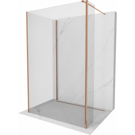 Mexen Kioto стенен душ 120 x 80 x 30 см, прозрачен, розово злато - 800-120-080-221-60-00-030