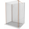 Mexen Kioto душ преграда Walk-in 100 x 95 x 30 см, прозрачен, розово злато