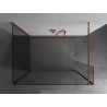 Mexen Kioto душ преграда Walk-in 100 x 95 x 30 см, прозрачен, розово злато