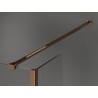 Mexen Kioto душ преграда Walk-in 100 x 95 x 30 см, прозрачен, розово злато