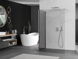 Mexen Kioto душ параван Walk-in 120 x 70 cm, прозрачен, четкан никел - 800-120-212-97-00-070
