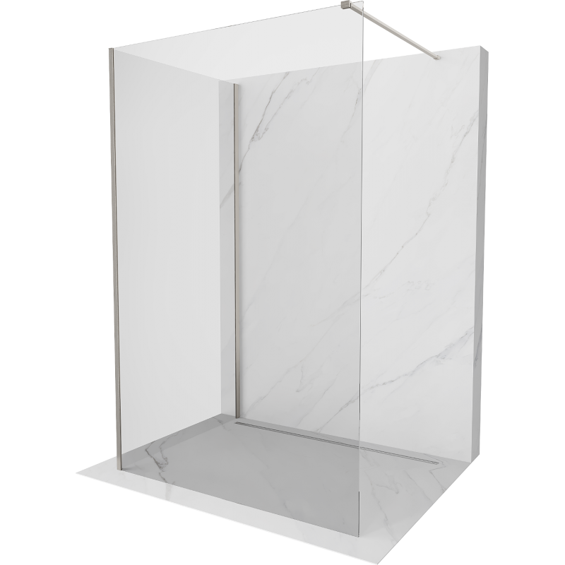 Mexen Kioto стена за душ Walk-in 110 x 80 см, прозрачен, матов никел - 800-110-212-97-00-080