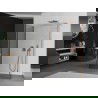 Mexen Kioto душова стена Walk-in 135 x 100 x 40 см, прозорец, розово злато - 800-135-100-221-60-00-040
