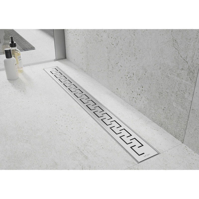 Mexen Flat 360° M15 въртящ се линеен отвод 80 cm, инокс - 1024080-40