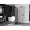 Mexen Kioto Душ стена Walk-in 140 x 110 см, черна рамка, четкан никел - 800-140-212-97-70-110