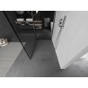 Mexen Kioto Душ стена Walk-in 140 x 110 см, черна рамка, четкан никел - 800-140-212-97-70-110