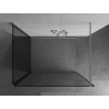 Mexen Kioto Душ стена Walk-in 140 x 110 см, черна рамка, четкан никел - 800-140-212-97-70-110
