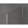 Mexen Kioto Душ стена Walk-in 140 x 110 см, черна рамка, четкан никел - 800-140-212-97-70-110