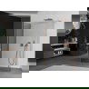 Mexen Kioto стена за душа Walk-in 140 x 70 x 40 см, прозрачна, четкана мед - 800-140-070-221-65-00-040