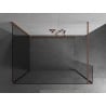 Mexen Kioto душова стена Walk-in 120 x 90 x 40 см, прозорец, четкан мед - 800-120-090-221-65-00-040