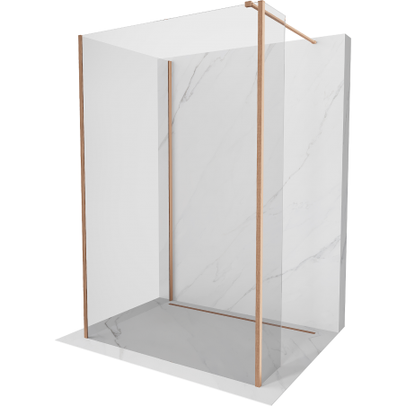 Mexen Kioto душ параван Walk-in 95 x 90 x 40 см, прозрачен, четкан мед - 800-095-090-221-65-00-040