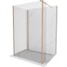 Mexen Kioto душ параван Walk-in 95 x 90 x 40 см, прозрачен, четкан мед - 800-095-090-221-65-00-040
