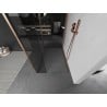 Mexen Kioto душ параван Walk-in 95 x 90 x 40 см, прозрачен, четкан мед - 800-095-090-221-65-00-040
