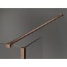 Mexen Kioto стена за душ Walk-in 135 x 90 x 40 см, прозрачен, четкан мед - 800-135-090-221-65-00-040