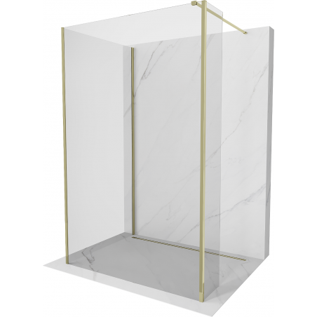 Mexen Kioto душ кабина Walk-in 100 x 70 x 30 cm, прозрачна, златна - 800-100-070-221-50-00-030