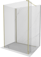 Mexen Kioto душ кабина Walk-in 100 x 70 x 30 cm, прозрачна, златна - 800-100-070-221-50-00-030
