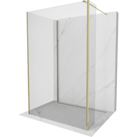 Mexen Kioto стенен душ кабина Walk-in 120 x 100 x 40 см, прозрачен, златен - 800-120-100-221-50-00-040