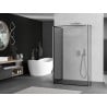 Mexen Kioto стена за душ Walk-in 120 x 100 x 40 см, черен модел, хром - 800-120-100-221-01-70-040