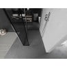 Mexen Kioto Walk-in душ елемент 130 x 100 x 40 см, черен модел, хром - 800-130-100-221-01-70-040