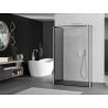 Mexen Kioto Walk-In душ панел 140 x 70 x 40 см, черен модел, бял - 800-140-070-221-20-70-040