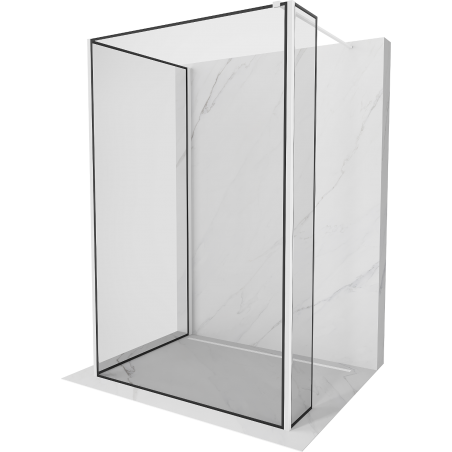 Mexen Kioto душ панел Walk-in 110 x 100 x 40 см, черен модел, бял - 800-110-100-221-20-70-040