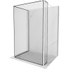 Mexen Kioto душ панел Walk-in 110 x 100 x 40 см, черен модел, бял - 800-110-100-221-20-70-040