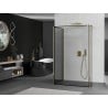 Mexen Kioto стена за душ 130 x 70 x 30 см, черен шаблон, златен - 800-130-070-221-50-70-030