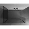 Mexen Kioto Walk-in душ панел 125 x 70 x 30 см, прозрачен, антрацитова четка - 800-125-070-221-66-00-030