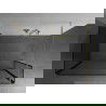 Mexen Kioto Walk-in душ стена 130 x 80 x 40 см, черен модел, златен - 800-130-080-221-50-70-040