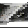 Mexen Kioto Walk-in душ-параван 130 x 110 x 40 см, черен модел, златен - 800-130-110-221-50-70-040