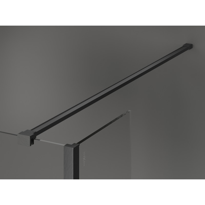 Mexen Kioto душ кабина Walk-in 100 x 80 x 30 cm, прозрачно, изчетен сив цвят - 800-100-080-221-66-00-030