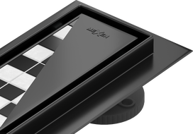 Mexen Flat M13 линеен сифон 2в1 150 cm, черен - 1710150