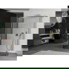 Mexen Kioto стена за душ кабина Walk-in 140 x 100 x 40 см, черен модел, златно четкана обработка - 800-140-100-221-55-70-040