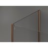 Mexen Kioto стенка за душ Walk-in 110 x 70 x 30 см, черен модел, розово злато - 800-110-070-221-60-70-030