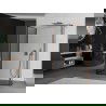 Mexen Kioto душ кабина Walk-in 140 x 100 x 40 см, черен модел, розово злато - 800-140-100-221-60-70-040