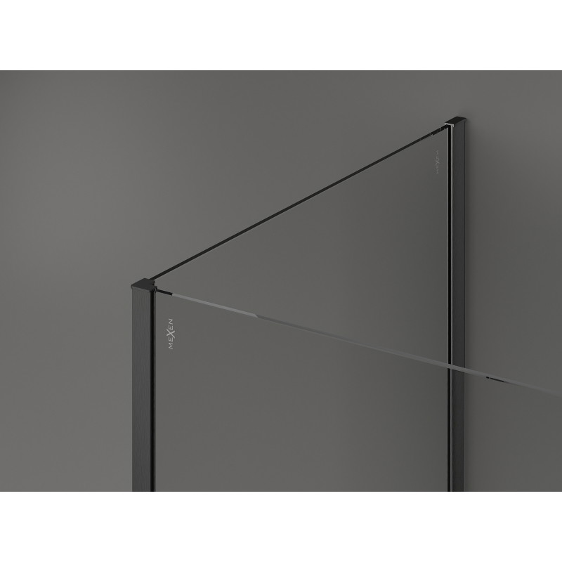 Mexen Kioto душ завеса Walk-in 100 x 100 x 40 см, прозрачна, четирийсетивиста сива
