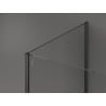 Mexen Kioto стена за душ Walk-in 130 x 100 x 40 см, прозрачно, gun gray матово - 800-130-100-221-66-00-040