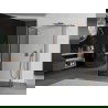 Mexen Kioto стена за душ кабина Walk-in 140 x 100 x 40 см, черен модел, четкана мед - 800-140-100-221-65-70-040